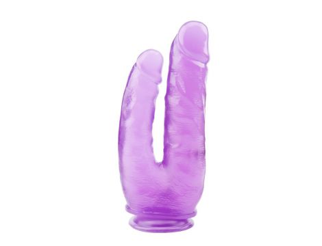 Podwójne dildo Hi Rubber fioletowe PVC 25 cm - 2